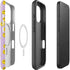 Purple Happy Face Pattern iPhone 16 Pro Magsafe Impact Case