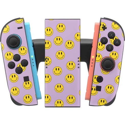 Purple Happy Face Pattern Nintendo Switch 2 (2025) Joy-Con Controller Skin