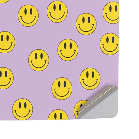 Purple Happy Face Pattern PS5 Pro Disk Console Skin