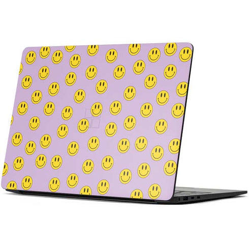 Purple Happy Face Pattern Surface Laptop 7 15in Skin