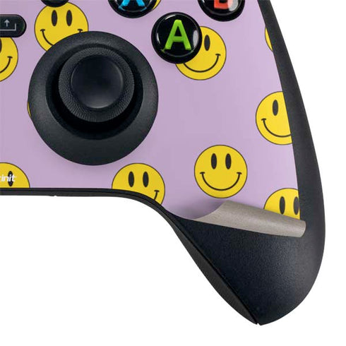 Purple Happy Face Pattern Xbox Series X Bundle Skin