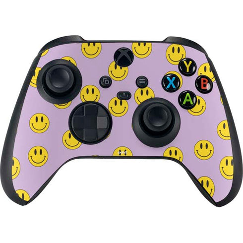 Purple Happy Face Pattern Xbox Series X Skins