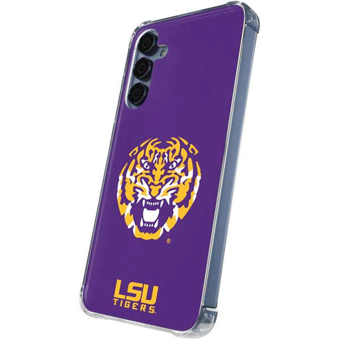 LSU Purple Tiger Mascot Galaxy A35 5G Clear Case