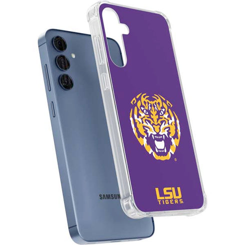 LSU Purple Tiger Mascot Galaxy A35 5G Clear Case