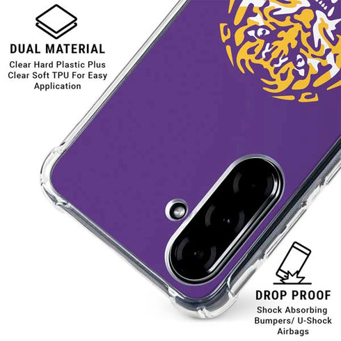 LSU Purple Tiger Mascot Galaxy A36 5G Clear Case