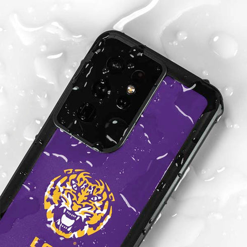 LSU Purple Tiger Mascot Galaxy S24 Ultra Waterproof Case