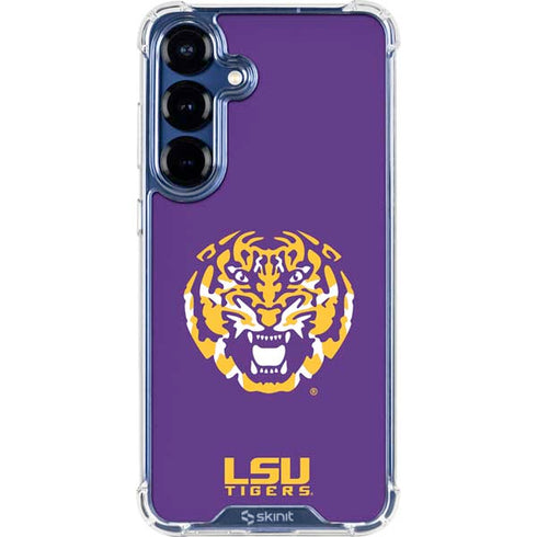 LSU Purple Tiger Mascot Galaxy S25 Clear Case