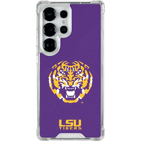 LSU Purple Tiger Mascot Galaxy S25 Ultra Clear Case
