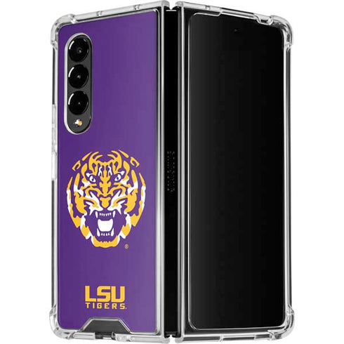 Louisiana State University - LSU Purple Tiger Mascot Galaxy Z Fold4 5G Clear Case