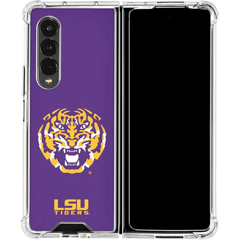 Louisiana State University - LSU Purple Tiger Mascot Galaxy Z Fold4 5G Clear Case