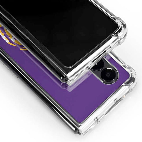Louisiana State University - LSU Purple Tiger Mascot Galaxy Z Fold4 5G Clear Case