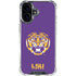 LSU Purple Tiger Mascot iPhone 16 Plus Clear Case