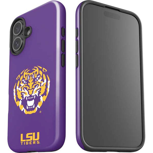 LSU Purple Tiger Mascot iPhone 16 Plus Impact Case