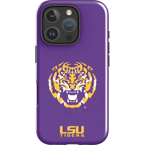 LSU Purple Tiger Mascot iPhone 16 Pro Impact Case