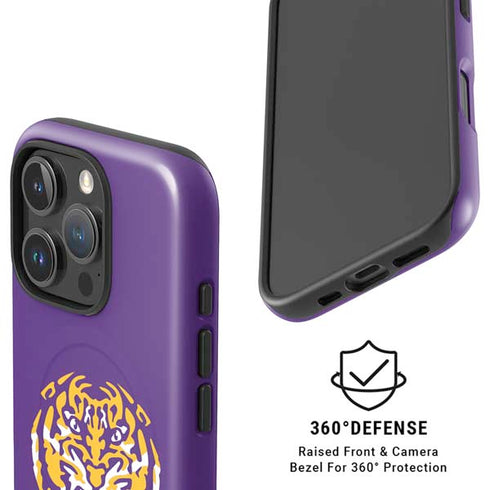 LSU Purple Tiger Mascot iPhone 16 Pro Magsafe Impact Case