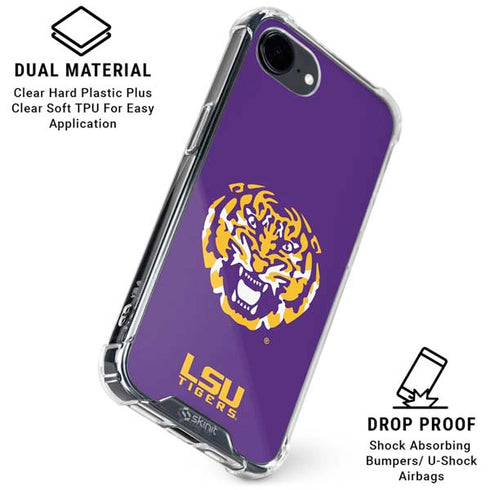 LSU Purple Tiger Mascot iPhone 16e Clear Case