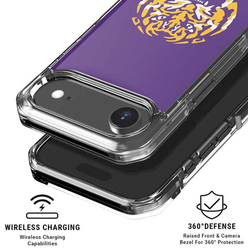 LSU Purple Tiger Mascot iPhone 17 Air Clear Case