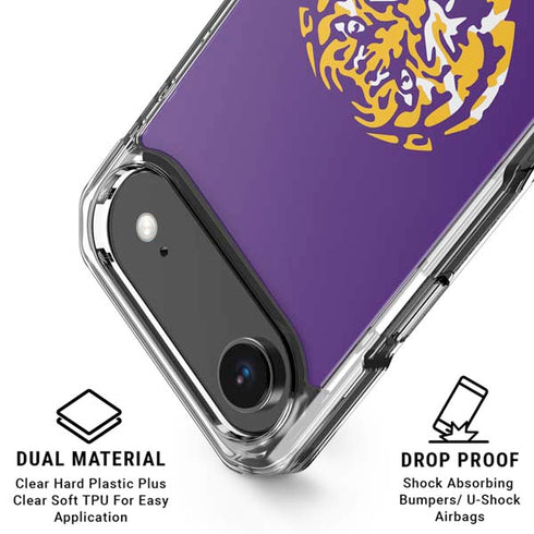 LSU Purple Tiger Mascot iPhone 17 Air Clear Case