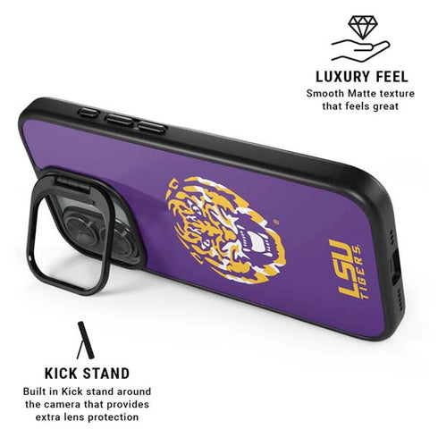 LSU Purple Tiger Mascot iPhone 17 Kickstand Case