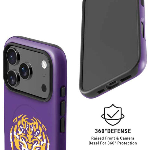 LSU Purple Tiger Mascot iPhone 17 Pro Magsafe Impact Case