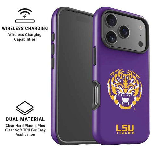 LSU Purple Tiger Mascot iPhone 17 Pro Magsafe Impact Case