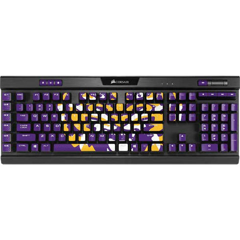 Louisiana State University - LSU Purple Tiger Mascot K95 RGB PLATINUM Mechanical Gaming Keyboard Skin