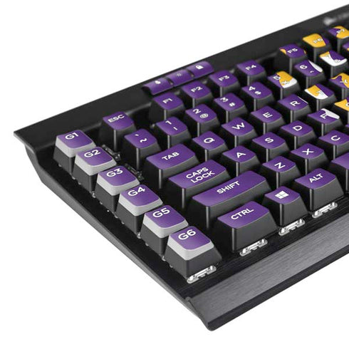 Louisiana State University - LSU Purple Tiger Mascot K95 RGB PLATINUM Mechanical Gaming Keyboard Skin