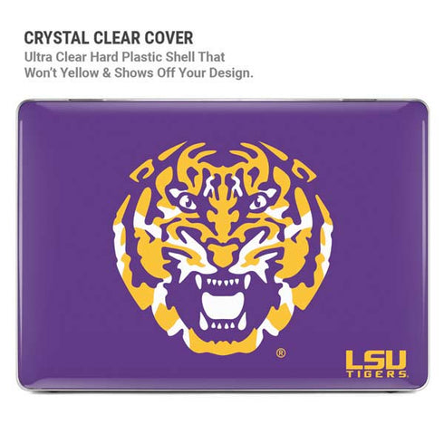 LSU Purple Tiger Mascot MacBook Pro 14in (2021-24) Case plus Skin