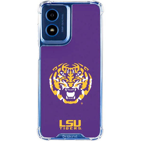 LSU Purple Tiger Mascot Moto G Play 4G (2024) Clear Case