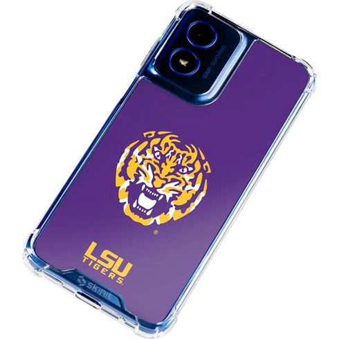 LSU Purple Tiger Mascot Moto G Play 4G (2024) Clear Case