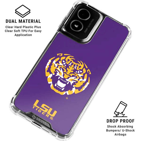 LSU Purple Tiger Mascot Moto G Power 5G (2024) Clear Case