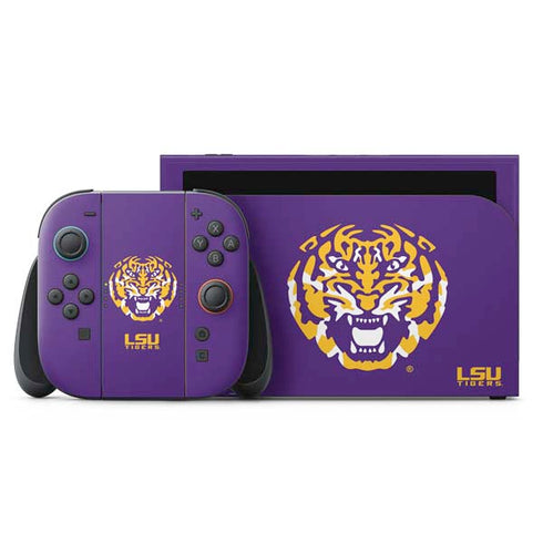 LSU Purple Tiger Mascot Nintendo Switch 2 (2025) with Joy-Con Skin