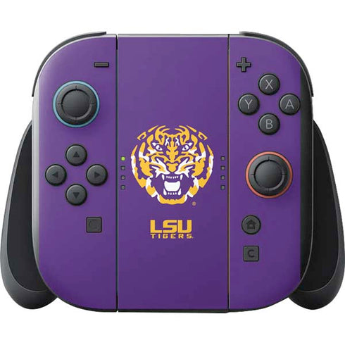 LSU Purple Tiger Mascot Nintendo Switch 2 (2025) with Joy-Con Skin
