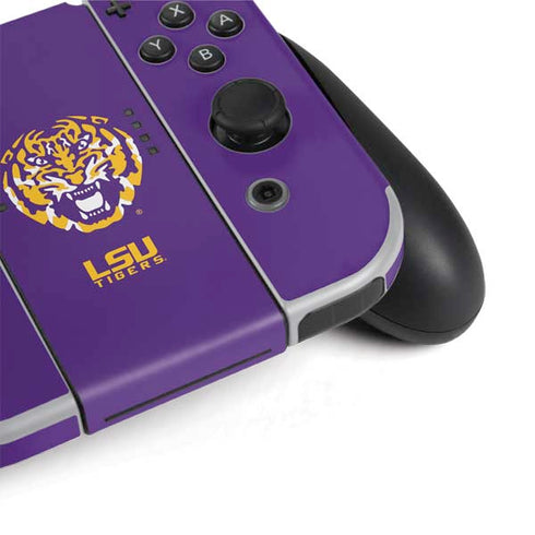 Louisiana State University - LSU Purple Tiger Mascot Nintendo Switch OLED (2021) Skin