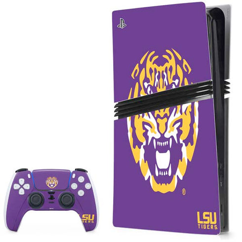 LSU Purple Tiger Mascot PS5 Pro Bundle Skin