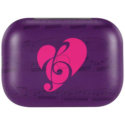 Purple Musical Notes Amazon Echo Buds Skin