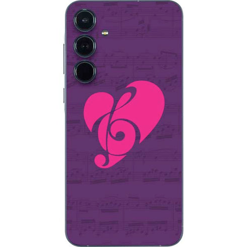 Purple Musical Notes Galaxy A35 5G Skin