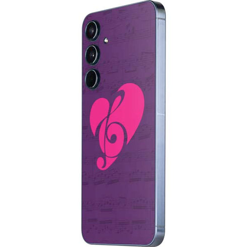 Purple Musical Notes Galaxy A35 5G Skin