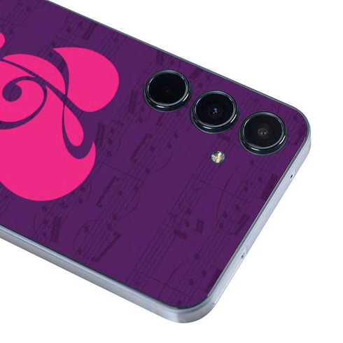 Purple Musical Notes Galaxy A35 5G Skin