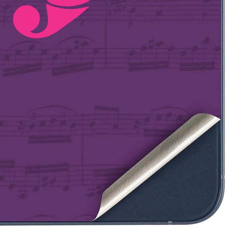 Purple Musical Notes Galaxy A35 5G Skin