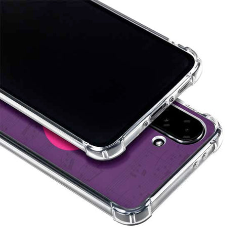 Purple Musical Notes Galaxy A36 5G Clear Case