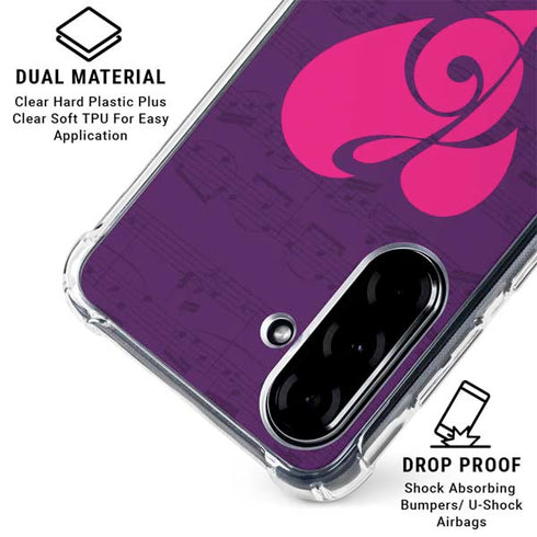 Purple Musical Notes Galaxy A36 5G Clear Case