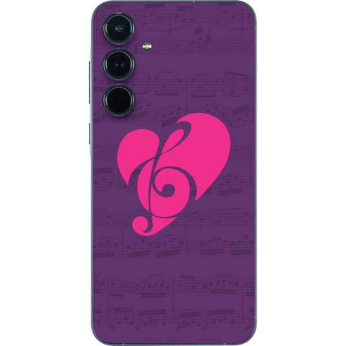 Purple Musical Notes Galaxy A36 5G Skin