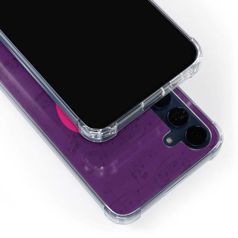 Purple Musical Notes Galaxy A55 5G Clear Case