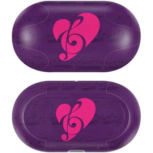 Purple Musical Notes Galaxy Buds Plus Skin