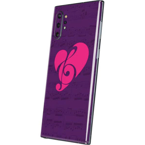 Purple Musical Notes Galaxy Note 10 Plus Skin