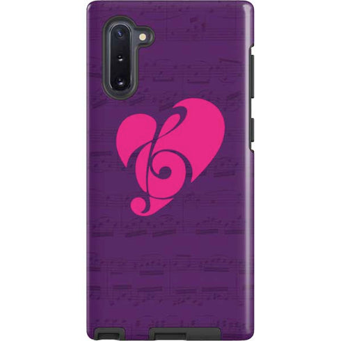 Purple Musical Notes Galaxy Cases