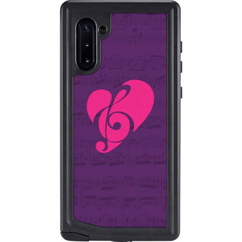 Purple Musical Notes Galaxy Cases