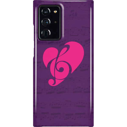 Purple Musical Notes Galaxy Cases