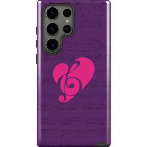 Purple Musical Notes Galaxy S23 Ultra Pro Case